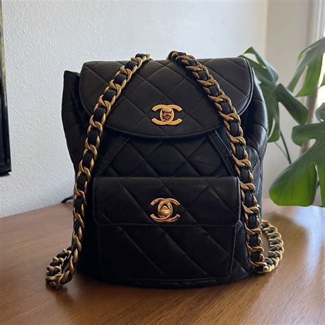 chanel black backpack replica|vintage chanel backpack.